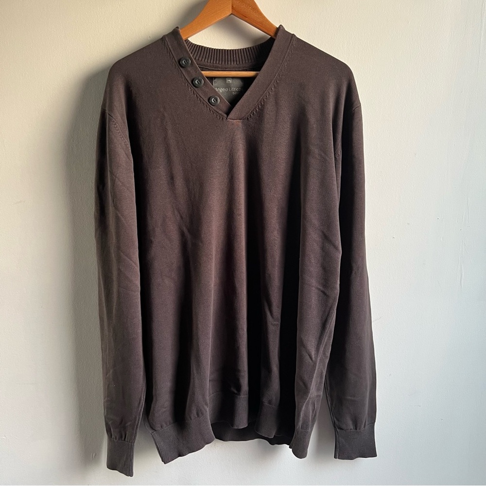Elegant V-Neck Sweater with Button Details